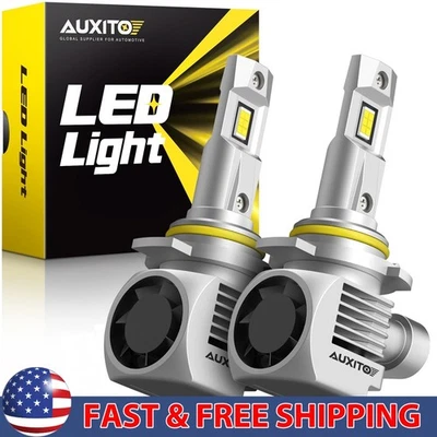 AUXITO 9012 HIR2 LED Headlight Bulbs Conversion Kit High Low Beam White CANBUS - Image 1 of 4