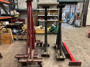 Lot of (2) Gantry Set Ups Portable Crane Rollers Casters Adjustable bidadoo - Picture 1 of 4