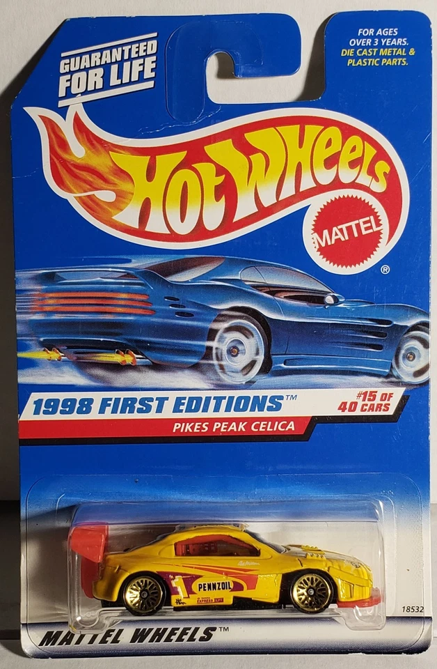 Hot Wheels 1998 Primeras Ediciones Yellow Pikes Peak Celica "Penzoil" Foto 1 de 1