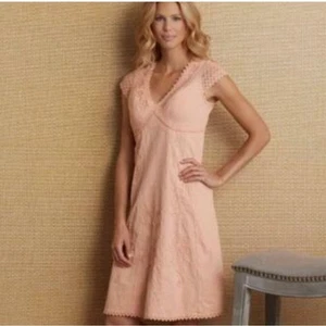 SOFT SURROUNDINGS ANGELICA GAUZE ROSETTE CROTCHET DRESS. BRAND NWOT. SIZE LARGE - Picture 1 of 13