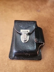 Vintage Harley Davidson Leder Zigarettenetui Feuerzeug Tasche mit Gürtelclip - Bild 1 von 15