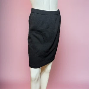 VINTAGE St John Basics Knit Skirt Size 4 Minimalist Designer Knee Length - Picture 1 of 4