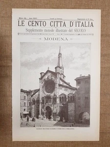 Le Cento Città d'Italia 25 febbraio 1889 Modena Il Secolo Sonzogno Ristampa - Picture 1 of 1