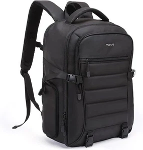 Mochila para cámara MOSISO, DSLR/SLR/estuche para cámara sin espejo para Canon/Nikon, negra - Imagen 1 de 7