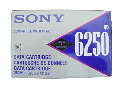 Sony QD 6250, 250 MB, SLR/QIC DC/MLR DC 6250 Cartridge Data Cartridge NEU OVP - Bild 1 von 4