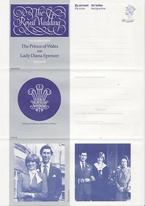 GB Stamps Aerogram / Air Letter APS50 - 20p  Royal Wedding, Charles & Diana 1981 - Picture 1 of 1