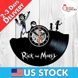 Orologio da parete disco vinile serie TV Rick and Morty bambini regalo compleanno decorazione camera - Foto 1 di 5