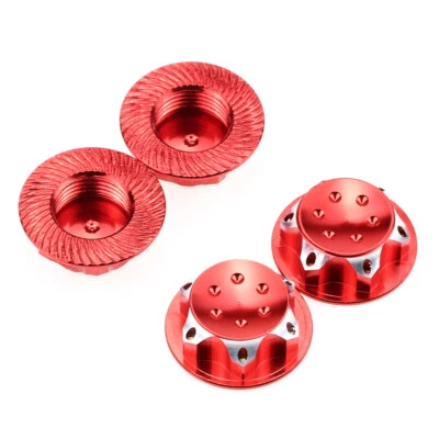 4PCS Alloy Wheel Hub Cover Antidust Cover hex Nut Adapter For 1/8 RC Model car - Image 1 of 4