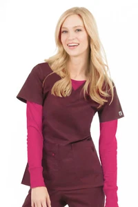 Neu mit Etikett MC2 by Med Couture Olivia Peeling-Top mit V-Ausschnitt für Damen 8475 - Bild 1 von 15