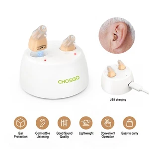 Hearing Aids For Adults Seniors,Rechargeable OTC CIC mini hide hearing loss USA - Picture 1 of 12