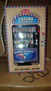 New Jumbo Slot Machine "Bars & 7s Wins" 9in Desk Top piggy Bank JUST LIKE Vegas - Picture 1 of 12