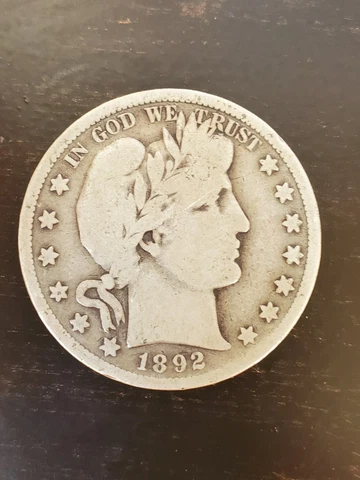 1892 S Silver Barber Half Dollar Cover