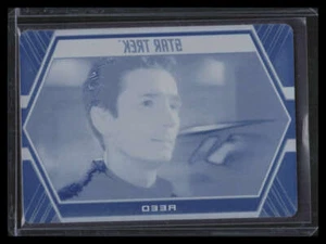 2019 Rittenhouse Star Trek Inflexions Printing Plate Cyan 98 Lt. Reed 1/1 - Picture 1 of 2