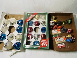Mixed Lot Vintage Christmas Ornaments Bells Glass Retro USA Over 30 Pieces - Picture 1 of 11