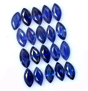 4x2 mm Natural Blue Sapphire Marquise Cut Lot 10 Pcs 1.04 CTS Loose Gemstones - Picture 1 of 4