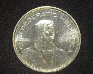 SWITZERLAND 1975 FIVE FRANCS KM40a.1 CHOICE UNCIRCULATED ~FCS-116 - Picture 1 of 2