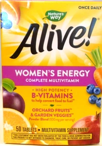 Alive! Women's Energy Complete Multi-Vitamin 50 Count By Nature's Way - Picture 1 of 2