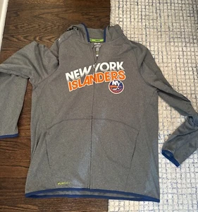 Reebok NY Islanders Men's Full Zip Sweatshirt Center Ice Collection SZ L - Picture 1 of 3