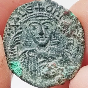 Leo V 813-820A.D. AE Follis, Byzantine Empire coin - Picture 1 of 3