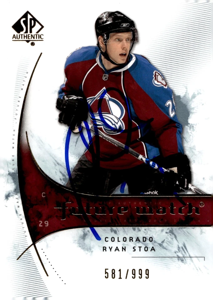 Ryan Stoa - Signed 2009-10 SP Authentic Future Watch 581/999 Rookie Card #196 - Image 1 of 2
