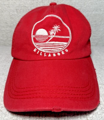 Billabong Dad Style Strapback Adjustable Cap Horizon Distressed Bill Red - Image 1 of 4
