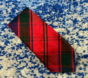 Corbata de seda cruda All Tied Up Scotland roja verde azul púrpura marrón sesgo Reino Unido - Imagen 1 de 4