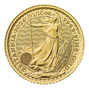 (Lot of 5) 1/10 oz Gold2024 Royal Mint Britannia Coin - Picture 1 of 4