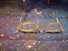 Gold Tone Wire Frame Flip Down Glasses Steampunk Reading Glasses Taiwan
