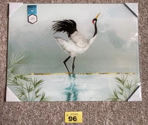 Glas Küchenarbeitsplatte Sparer Schneidebrett Reflexionen Vogel Reiher 40cm Breite NEU - Bild 1 von 4