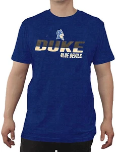 Duke Blue Devils Blue Synthetic Flash Short Sleeve T Shirt - Picture 1 of 4