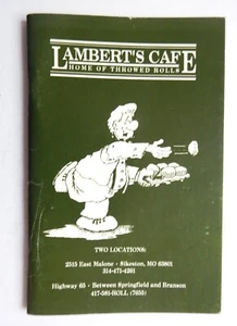 Lambert's Cafe Home of the Throwed Rolls Book Restaurant History Todd Lambert - Picture 1 of 9