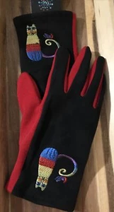 Smartphone Touch Screen Gloves LAUREL BURCH" Rainbow Cat" NWT - Picture 1 of 4