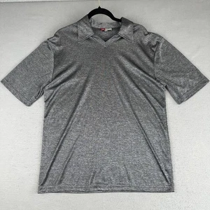 Vintage IZ IT U Hemd Herren XL Silver Dazzle USA Johnny Collar Club Cyber 90s Y2K - Bild 1 von 12