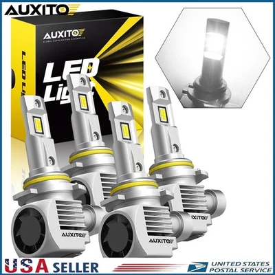 4X AUXITO 9005 9006 LED Headlight Bulb Kit High Low Beam Super White 60000LM D - Image 1 of 4