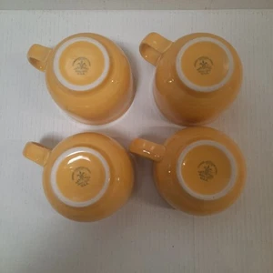 Set of 4 Homer Laughlin Jumbo 18oz Coffee Mug - Soup Mug Butter Yellow Lead Free - Picture 1 of 12