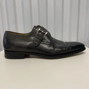 Magnanni grau Marco Mönch Riemen Schnalle Leder Halbschuhe elegante Schuhe Herren 9M - Bild 1 von 20