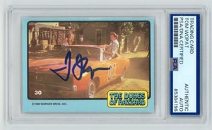 TOM WOPAT "LUKE" Signed 1980 Donruss Dukes Hazzard GENERAL LEE Card PSA AUTO 196 - Picture 1 of 2