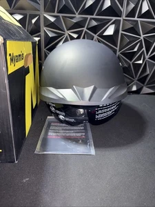 VCOROS XL MH118 Half Face Motorcycle Helmet Medium DOT Black Sun Visor Adjustabl - Bild 1 von 10