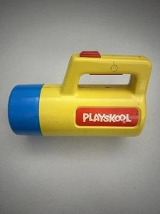 VTG 1986 Playskool Yellow Flashlight Red Green Color Change Lenses TESTED WORKS - Picture 1 of 9