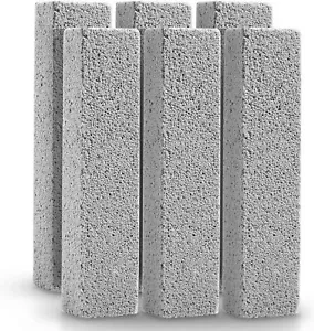 6 Pack Pumice Stone for Toilet Bowl Cleaning, Scouring Stick Remove Gray - Picture 1 of 7