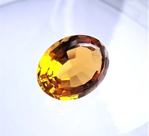 Citrin groß oval  20 x 15,5  mm  18,88 ct  großer Citrin  - Bild 1 von 6