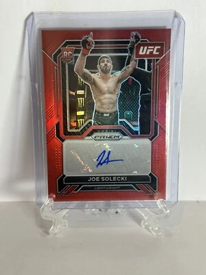 JOE SOLECKI Rc ~ 22/99 Red ~ 2023 UFC Prizm Lightweight Rookie Auto #SA-JSL - Image 1 of 2