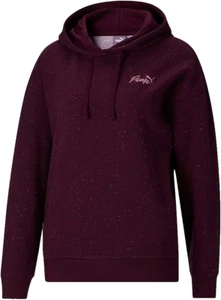 Puma Womens Burgundy Long Sleeve Comfort Fit Drawstring Pullover Hoodie Size XL - Picture 1 of 9