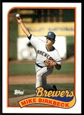 1989 Topps Mike Birkbeck Milwaukee Brewers #491