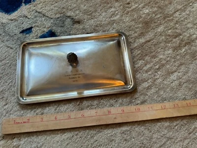 VTG CSGA Senior Championship Runner Up 1979 Silver Serving Tray Pot Pan Dish Lid - Image 1 of 4