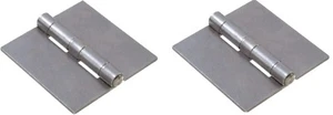 (2) The Hillman Group 852635 2 inch Steel Weldable Surface Hinge Square Corner - Picture 1 of 3