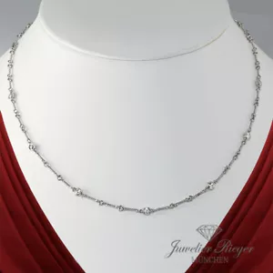 Tiffany & Co. Collier Platin 950 12 Diamanten Brillanten ca. 41 cm Halskette - Bild 1 von 5