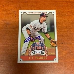 2015 Panini Stars and Stripes Longevity USA LT Tolbert #64 Signed Auto Autograph