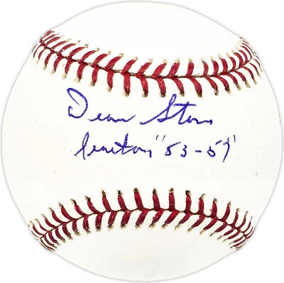 Dean Stone Signed MLB Baseball Washington Senators "Senators 53-57 - Image 1 of 4