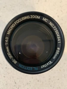 VIVITAR 80-200 mm f/ 3.5-4.5 lens Minolta MD mount camera RL Edition, Macro zoom - Picture 1 of 11